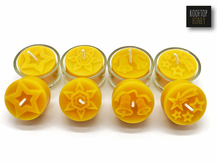 Bienenwachskerzen im warmen Licht