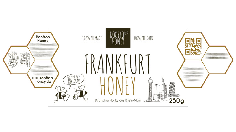 Rooftop Honey Frankfurt - Das neue Honigglas Etikett 2025